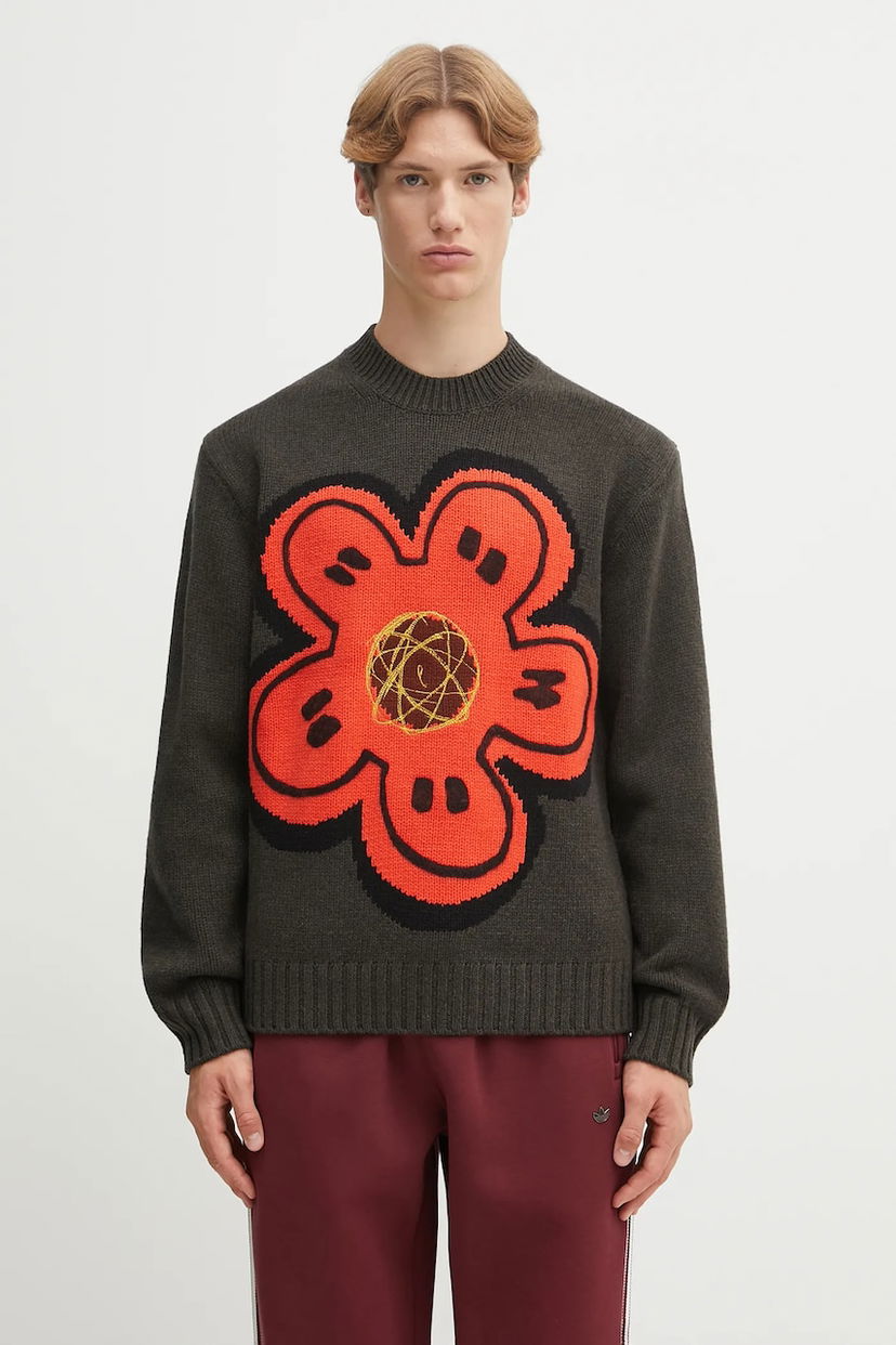 Sweater KENZO Kenzo RWS Futura Knit Jumper Grön | FF65PU7413CK