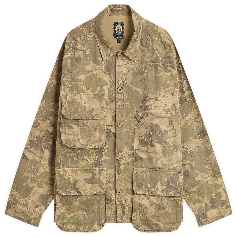 Jacka Brain Dead Brain Dead Twill Military Shirt Jacket, Size Large Beige | BDF25T170045-CAM