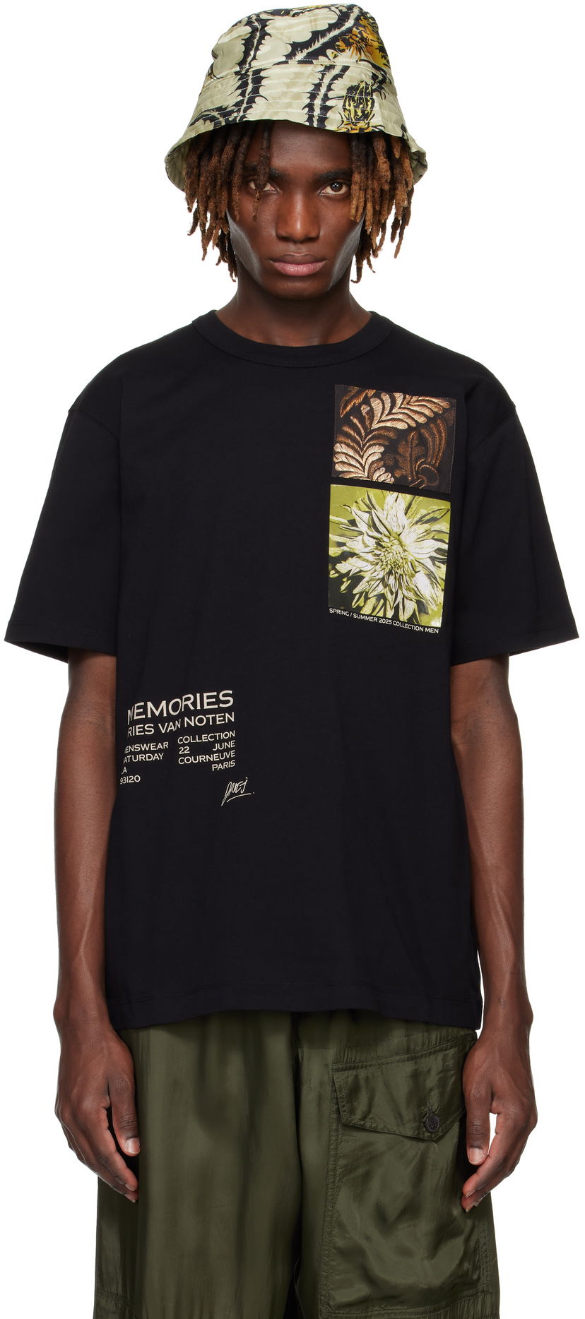 T-shirt Dries Van Noten Dries Van Noten Show Graphic Print T-Shirt Svart | 251-021109-1600