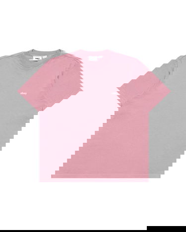 T-shirt OBEY LOWERCASE PIGMENT T-Shirt Rosa | 131080353-LIL, 0