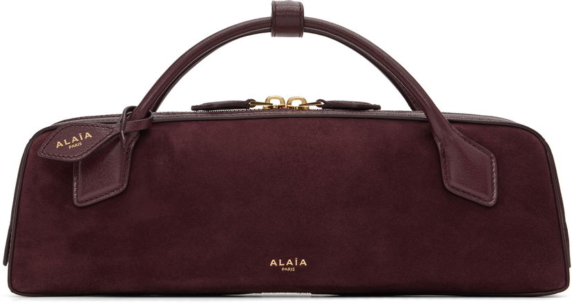 Handväska Alaïa ALAÏA 'Le Teckel' Suede Clutch Bag Bourgogne | AA1S06026CA577