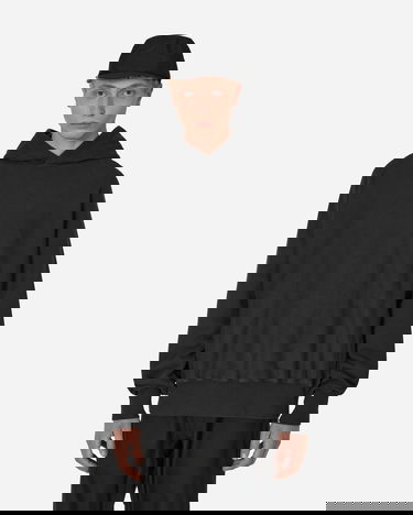 Sweatshirt GR10K Compass Raglan Unbrushed Hoodie Svart | AW22GR6A4FJ OB, 0