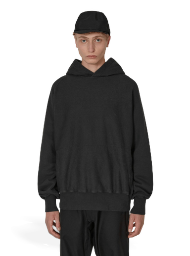 Sweatshirt GR10K Compass Raglan Unbrushed Hoodie Svart | AW22GR6A4FJ OB