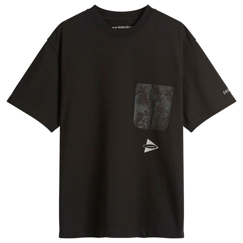 T-shirt and wander and wander Print Pocket T-Shirt, Size Large Svart | 5745184526-010
