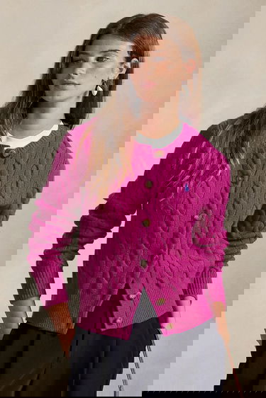 Sweater Polo by Ralph Lauren Polo Ralph Lauren Cable-Knit Cardigan Rosa | 211972104, 0