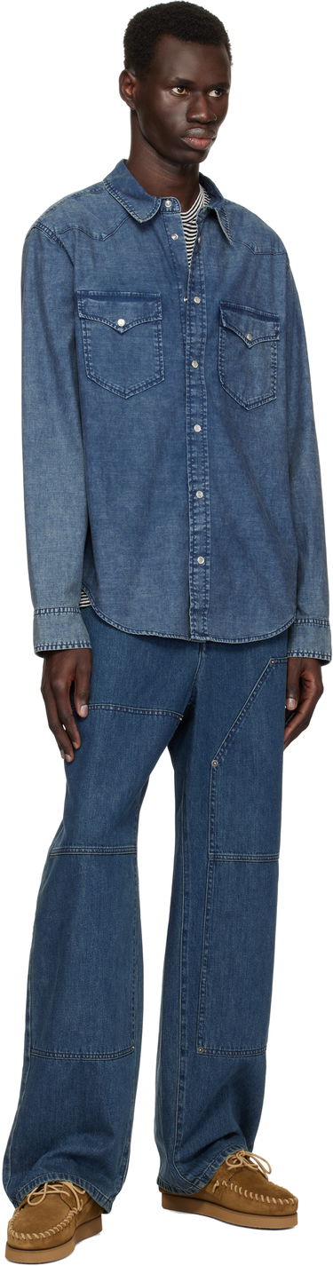 Skjorta ISABEL MARANT Isabel Marant Vasco Denim Shirt Blå | 25PCH0214HB-C1I01H, 3