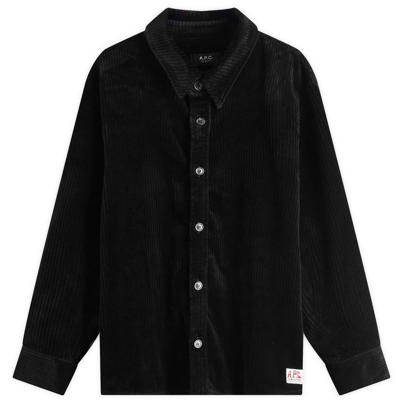 Skjorta A.P.C. A.P.C. Boris Corduroy Overshirt Svart | COHDW-H02811-LZZ