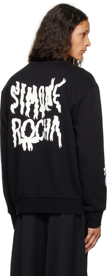 Sweatshirt Simone Rocha Simone Rocha Ribbon Logo Sweatshirt Svart | 5287P19P20-M 0568, 2