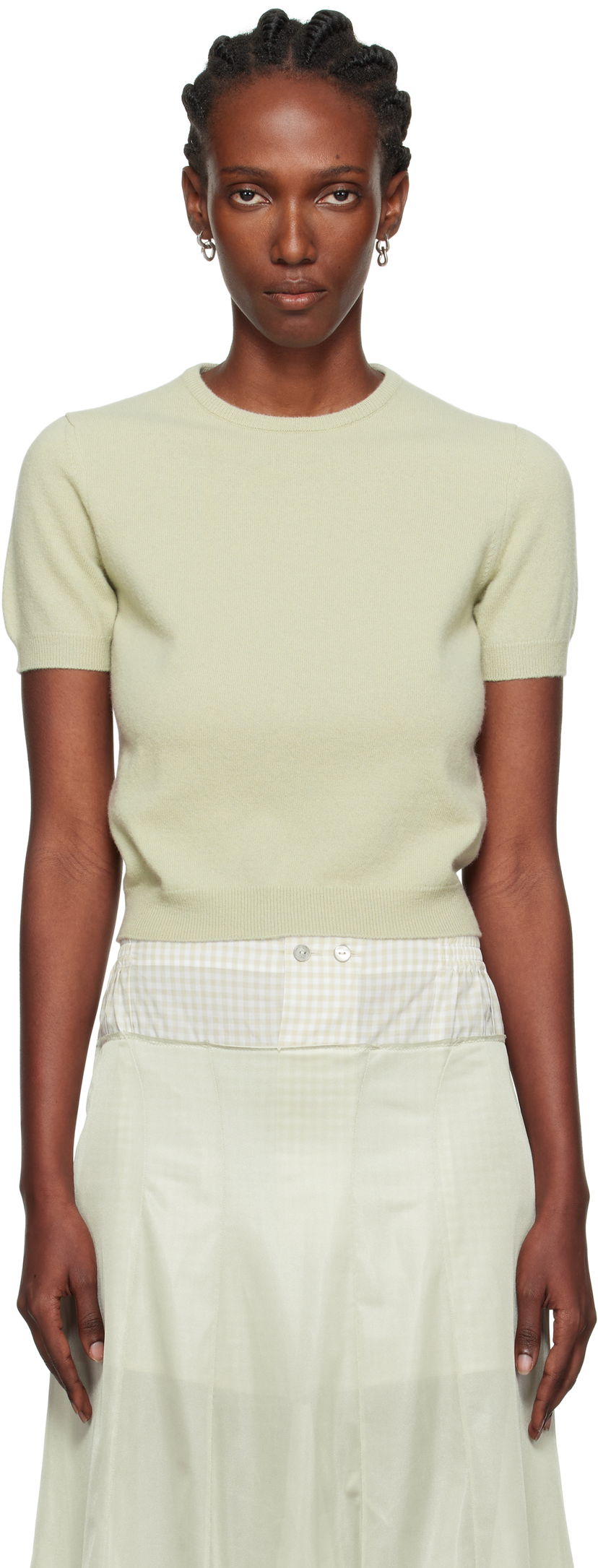 Sweater Maison Margiela Maison Margiela Crewneck Short Sleeve Sweater Grön | S51HL0022 M13144