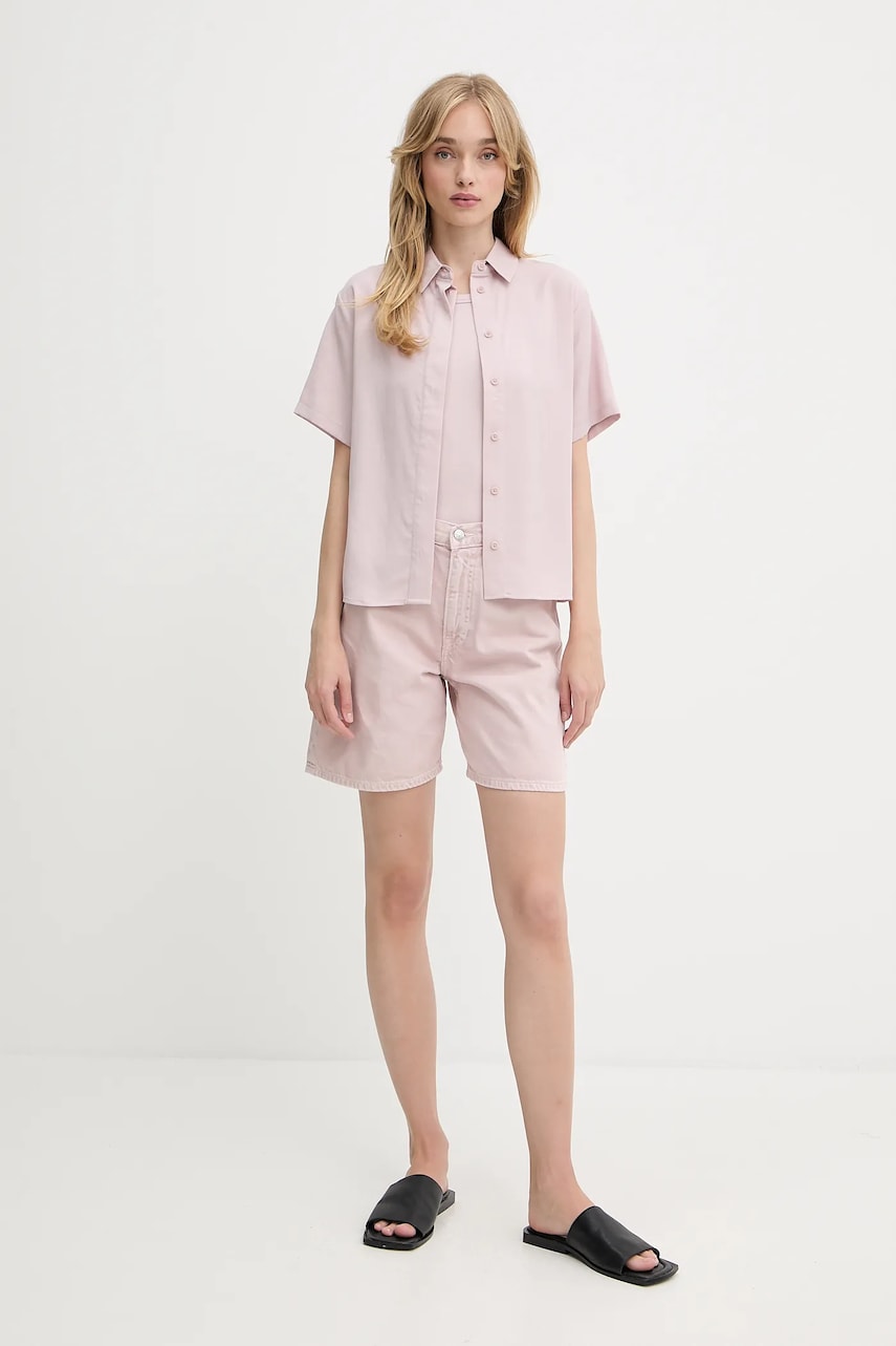 Shorts Samsoe Samsoe Samsoe Samsoe SASHELLY High Waist Shorts Rosa | F25200013, 1
