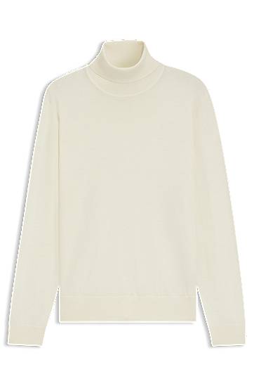 Sweater BOSS BECKHAM x BOSS rollneck sweater in cashmere Vit | 50557974