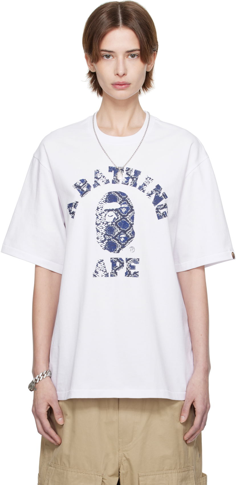 T-shirt BAPE A Bathing Ape Exclusive Printed T-Shirt Vit | Tee