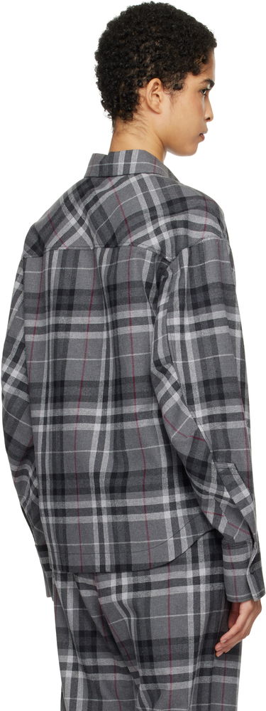Skjorta The Attico Attico Eliza Plaid Flannel Shirt Grå | 250WCH00014 CCC050AA, 2