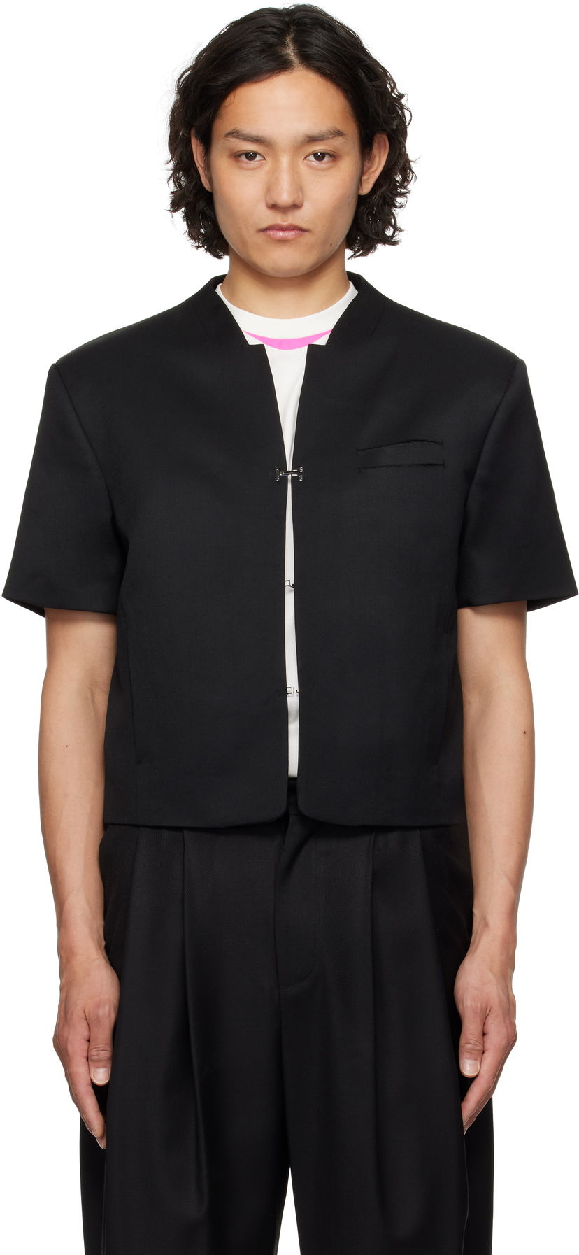 Jacka ADER ERROR ADER error Set-Up Short Sleeve Blazer Svart | BO01SSBZ0206BK