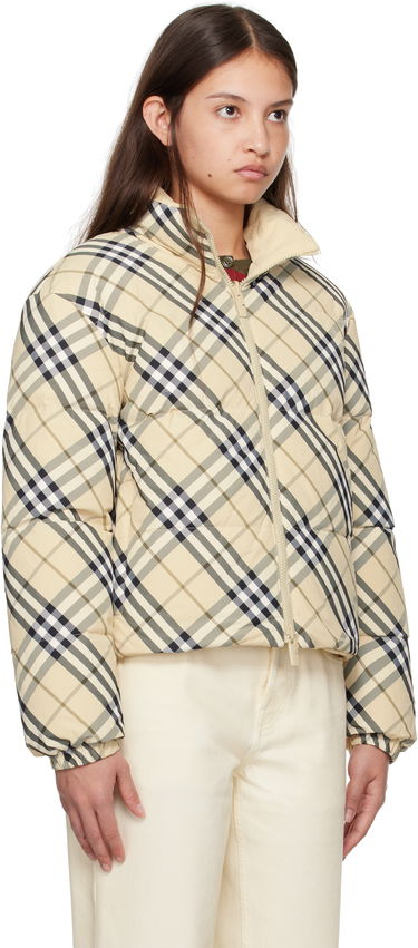 Pufferjacka Burberry Burberry Check Reversible Down Jacket Beige | 8098488, 1