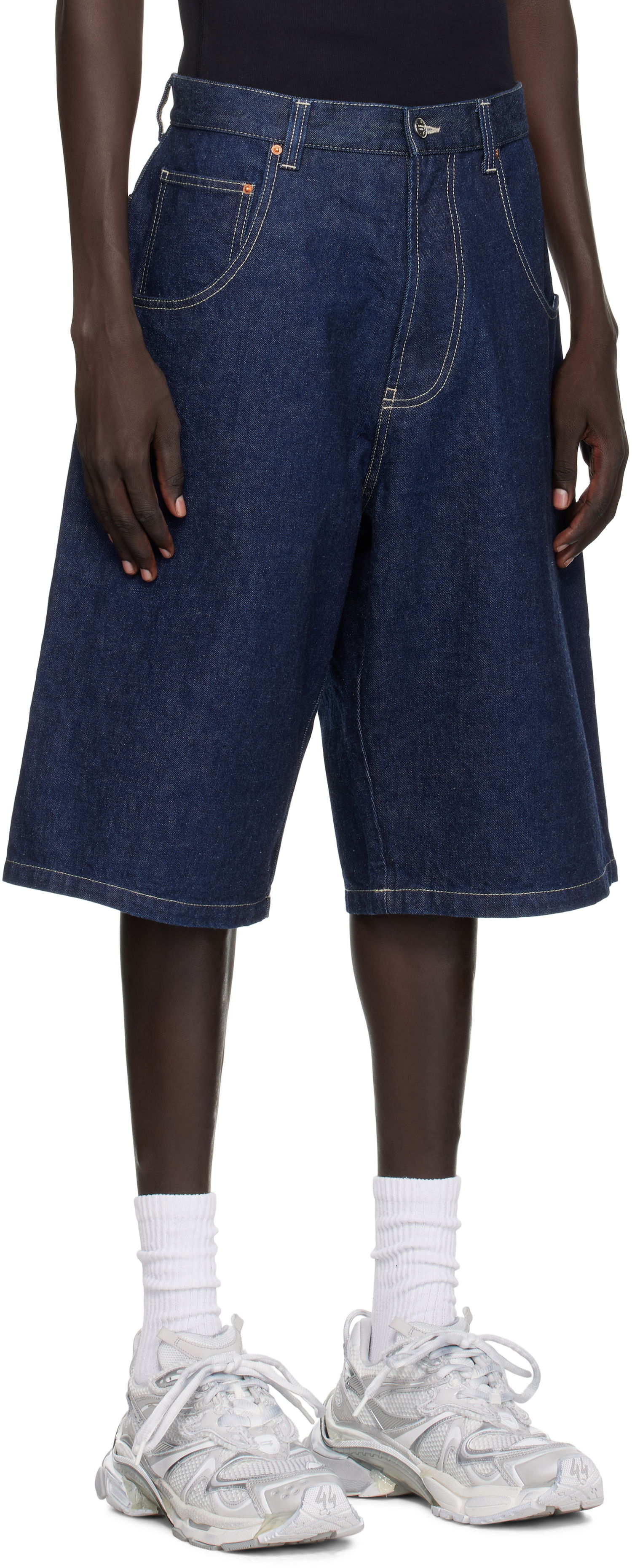 Shorts VETEMENTS Vetements Hip-Hop Denim Shorts Blå | UH76DP125N, 1