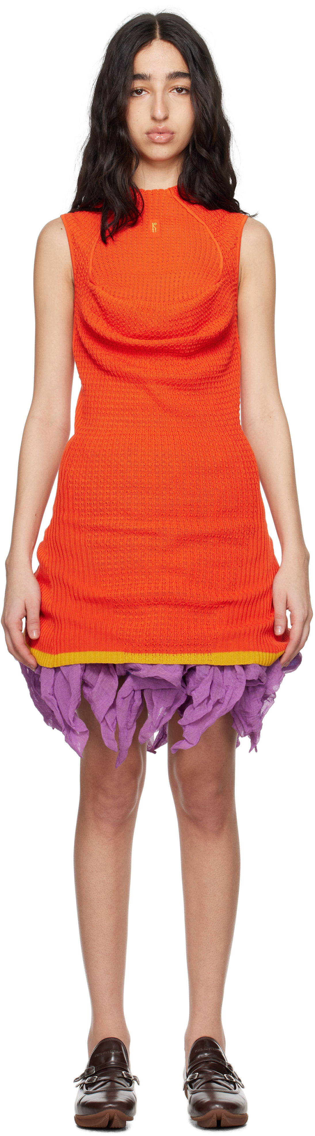 Klä KIKO KOSTADINOV Kiko Kostadinov Vecto Knit Tunic Minidress Orange | KKWSS25KN03-94, 0
