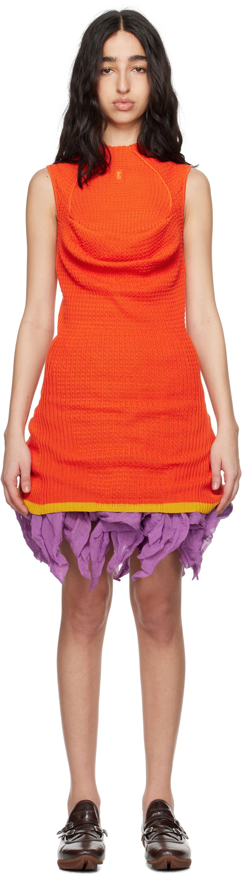 Klä KIKO KOSTADINOV Kiko Kostadinov Vecto Knit Tunic Minidress Orange | KKWSS25KN03-94