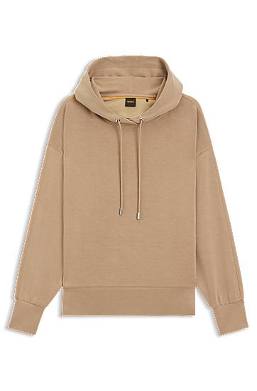 Sweatshirt BOSS Oversized-fit Hoodie with Handwritten Logo Beige | 50551451, 0