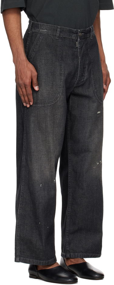 Jeans Maison Margiela Maison Margiela Distressed Wide-Leg Jeans Svart | S50KA0693 M30025, 1