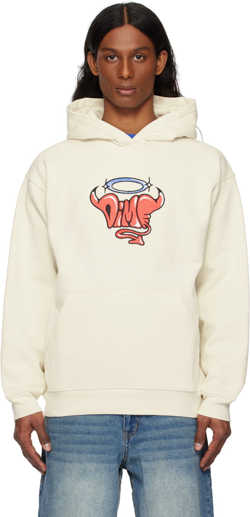 Sweatshirt Dime Dime Purgatory Hoodie Vit | DIME2SP2540NAT