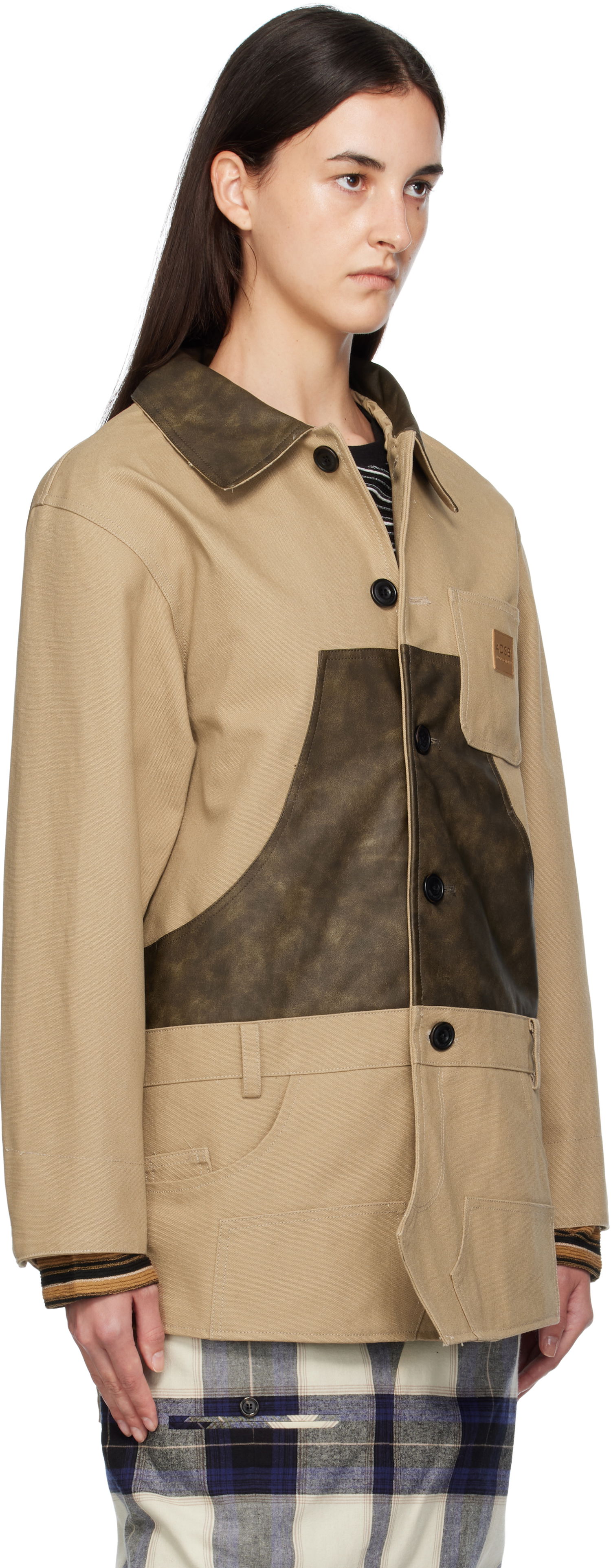 Rockar Andersson Bell Andersson Bell Carpenter Shorts Inserted Coat Beige | awa720w, 1
