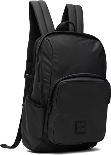 Ryggsäck BOSS Coated Canvas Logo Backpack by BOSS Svart | 50548160, 1