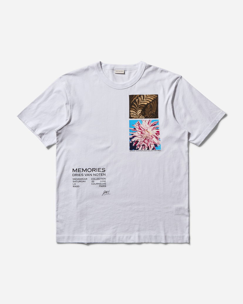 T-shirt Dries Van Noten Dries Van Noten Memories Print T-Shirt Vit | 251-021109-1600 1