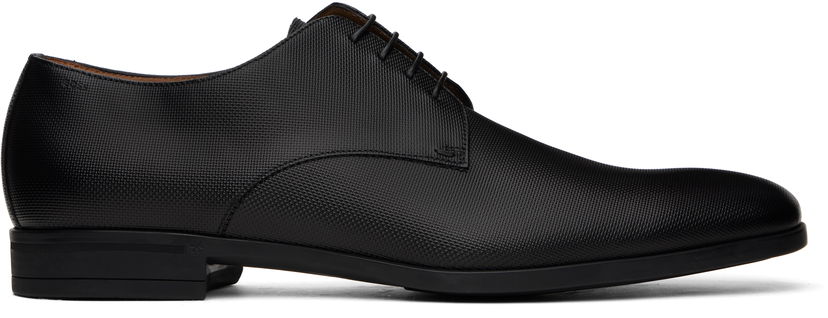 Kläder BOSS BOSS Structured Leather Derbys Svart | 50499843