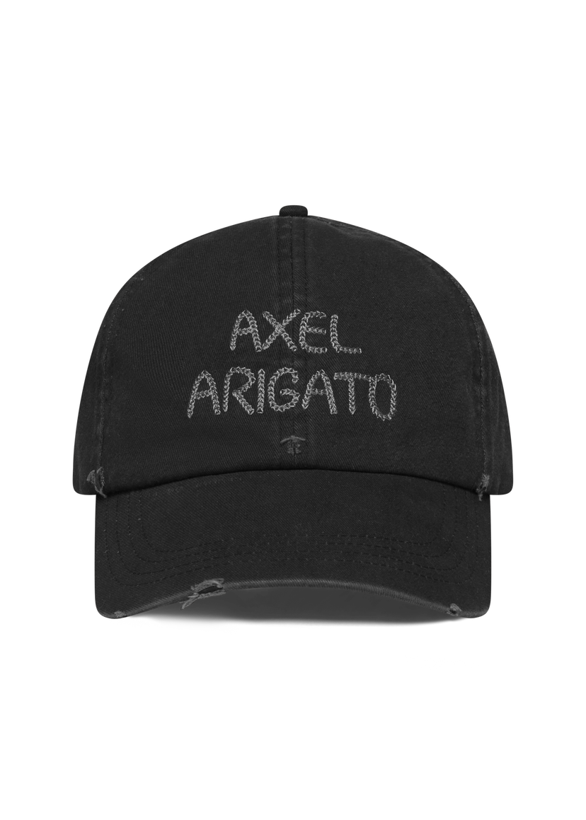 Keps AXEL ARIGATO Distressed Chain Stitch Cap Svart | X3554002