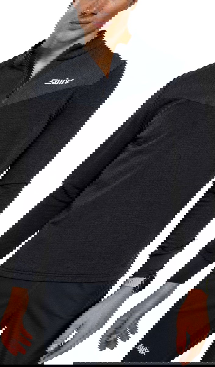 T-shirt SWIX Swix Dynamic Midlayer Half Zip Top Svart | 10079-23-10150