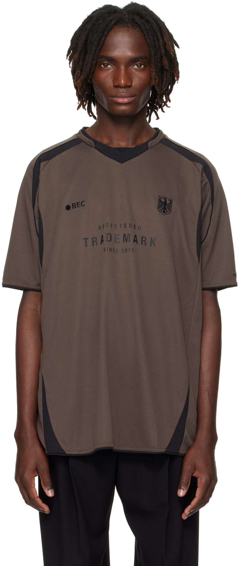 T-shirt VETEMENTS 'Trademark' Football T-Shirt Brun | UH76TR500C