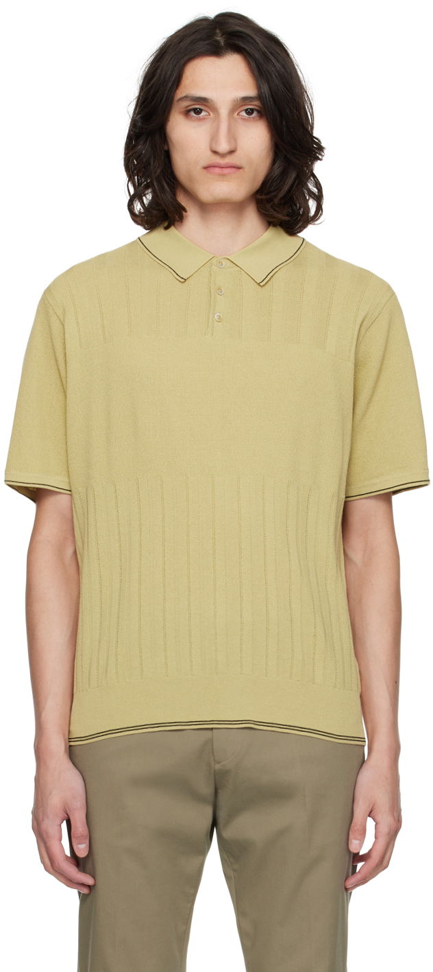 Polotröja Paul Smith Paul Smith Striped Knit Polo Grön | M1R-635Y-M02312-34