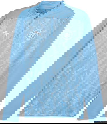 T-shirt Puma Manchester City Pre-match Quarter-Zip Blå | 777579-21, 0