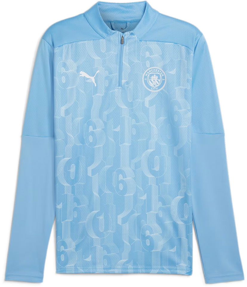 T-shirt Puma Manchester City Pre-match Quarter-Zip Blå | 777579-21