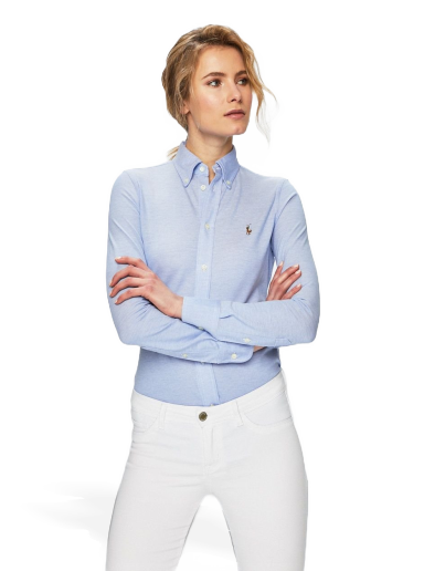 Skjorta Polo by Ralph Lauren Slim Oxford Shirt Blå | 211664427001