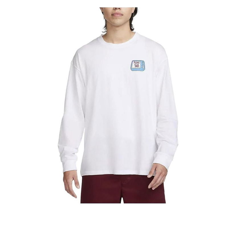 T-shirt Nike SB SB Max90 Graphic Long Sleeve T-Shirt Vit | FQ3714-100