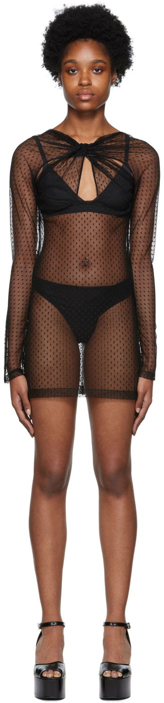 Klä Coperni Twisted Tulle Minidress Svart | COPJS18005