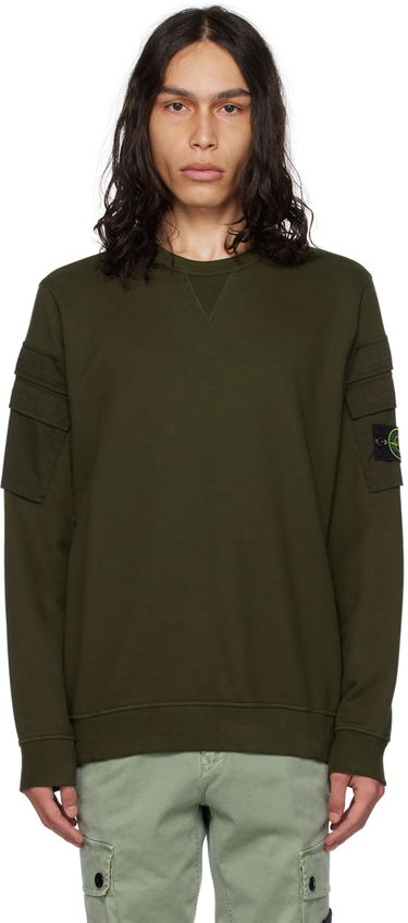 Sweatshirt Stone Island Crewneck Sweatshirt Grön | 791560577, 0