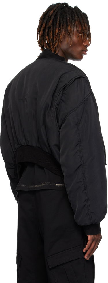 Bomberjacka We11done We11done Curved Bomber Jacket Svart | WD-JP0-25-005-U-BK, 2