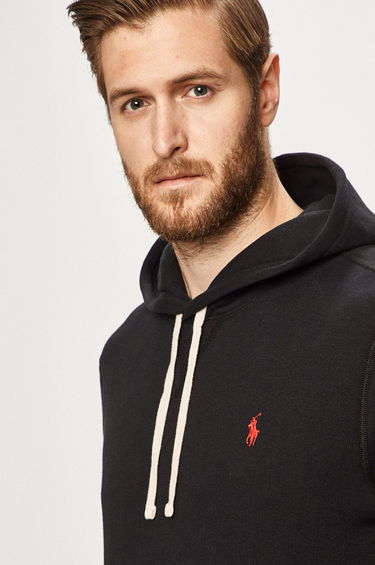 Sweatshirt Polo by Ralph Lauren Classic Popover Hoody Svart | 710766778008, 3