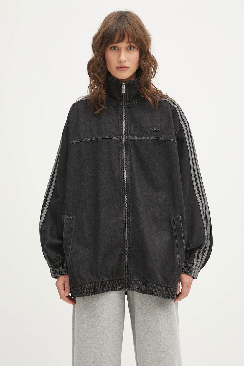 Jacka adidas Originals adidas Originals Denim Os TT Oversize Jacket Svart | JY2897
