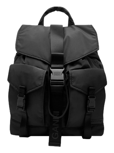 Ryggsäck GANNI Recycled Tech Backpack Svart | A4755-099