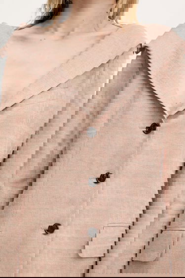 Jacka OUR LEGACY Our Legacy Kaonashi Linen Blazer Rosa | W2250KH, 3