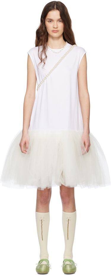 Klä Simone Rocha Simone Rocha Relaxed Ballet Tutu Midi Dress Vit | 7396 0553, 0