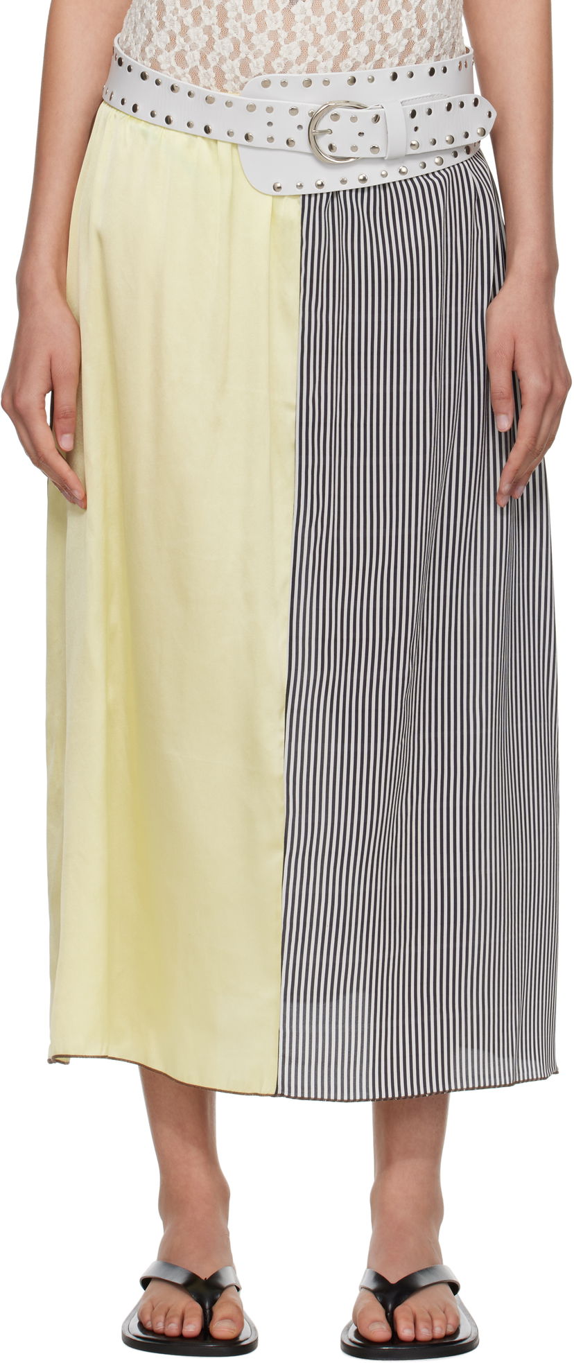 Kjol Baserange Baserange Vesa Two-Tone Midi Skirt Flerfärgad | Vesa Skirt