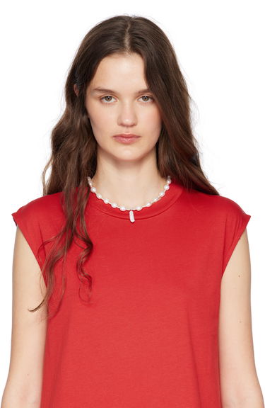 Halsband Simone Rocha Simone Rocha Staccato Pendant Pearl Necklace Vit | NKS82 0913, 1