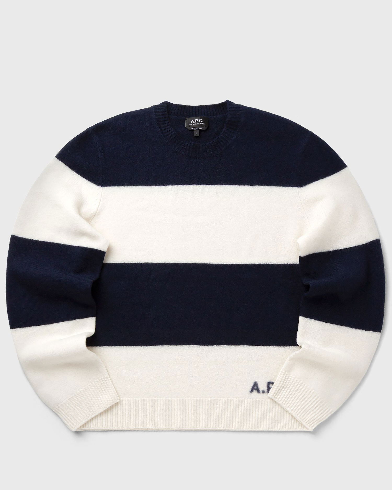 Sweater A.P.C. A.P.C. Eduardo Striped Sweater Mörkblå | WVBDL-H23364-TIQ, 1