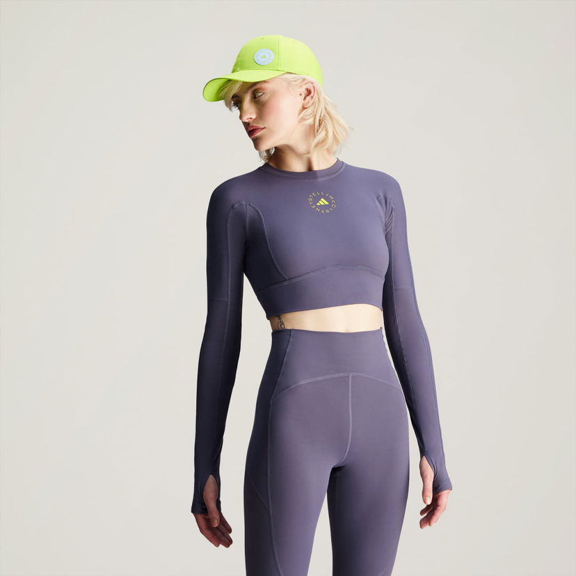 Crop top adidas Performance Long Sleeve Crop Top Purpur | IW6370