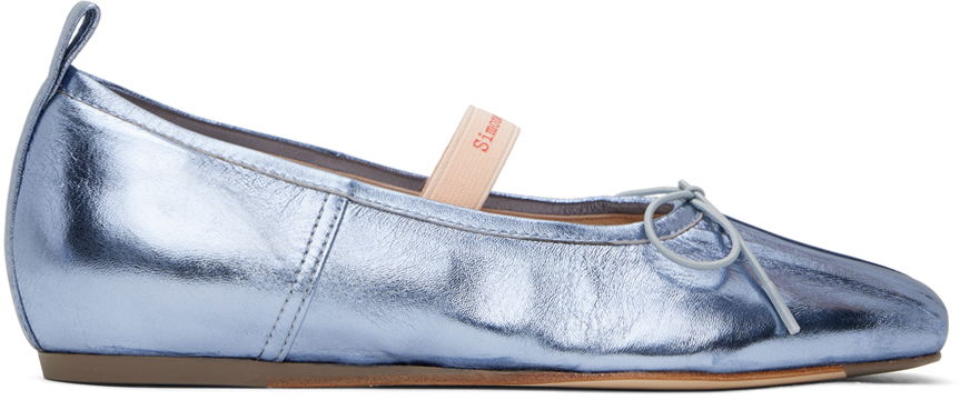 Skovård Simone Rocha Simone Rocha Classic Logo Band Ballerina Flats Blå | RMP19 0777, 0